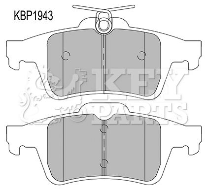 KEY PARTS Комплект тормозных колодок, дисковый тормоз KBP1943